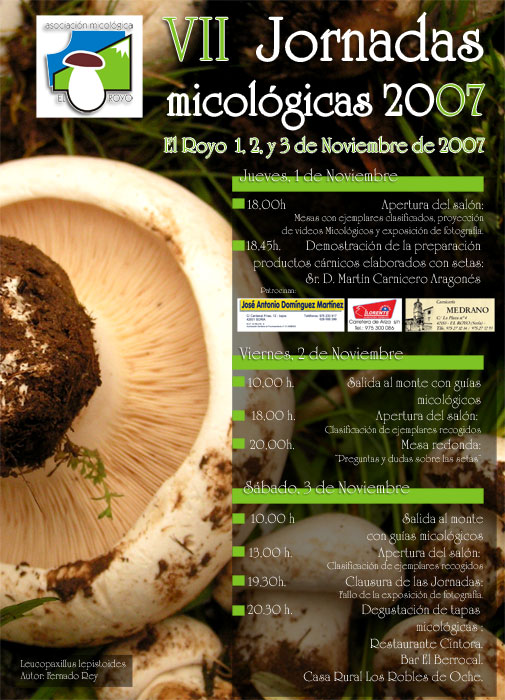 Cartel de las VII J. Micológicas 2007